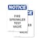 Signmission Fire Sprinkler Test Valve OSHA Notice Sign, Vinyl Decal, 7in W x 10in L, 2PK OS-2PACK-NS-D-710-V-12690 - alternate 1